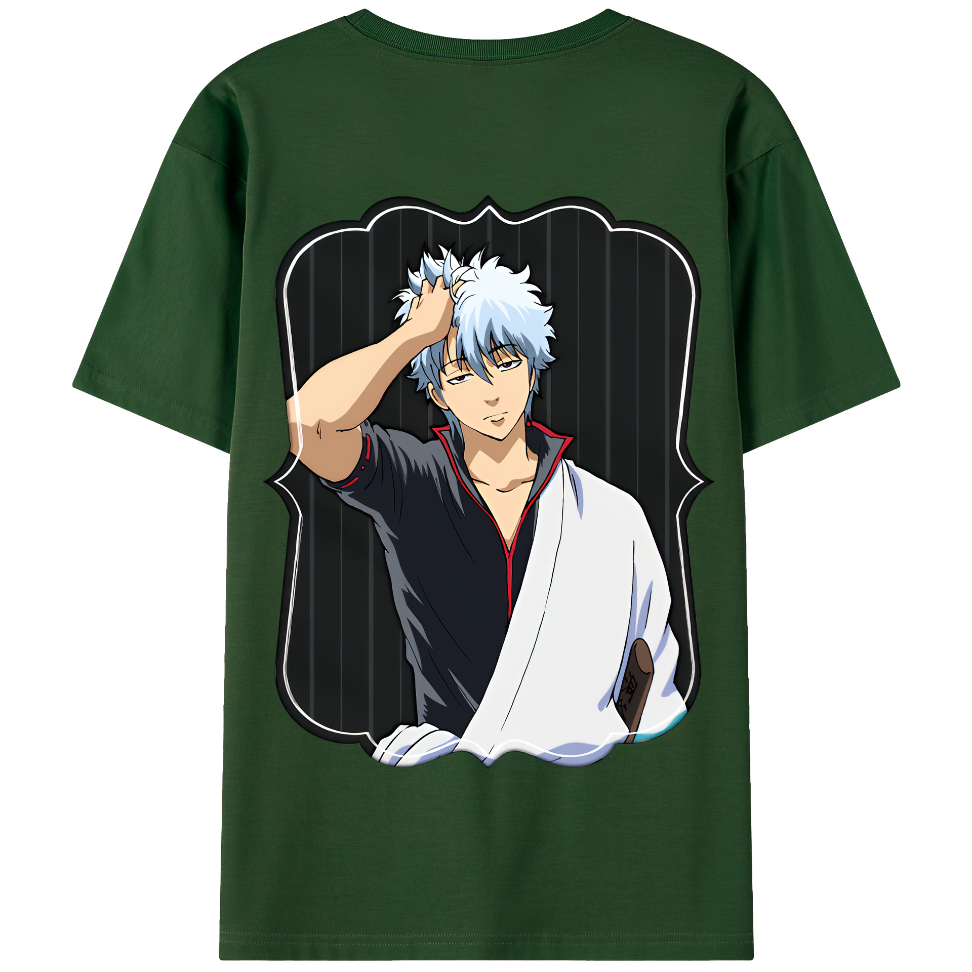 （画像用） ぎんたま 坂田銀時（さかたぎんとき） 神楽 志村新八（しむら しんぱち） GINTAMA Sakata Gintoki Kagura Shimura Shinpachi 綿100％半袖Tシャツ（背面プリント）